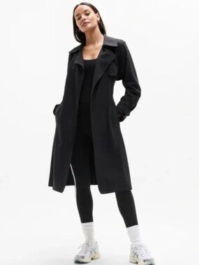 NWT Athleta Black Stellar Trench Coat